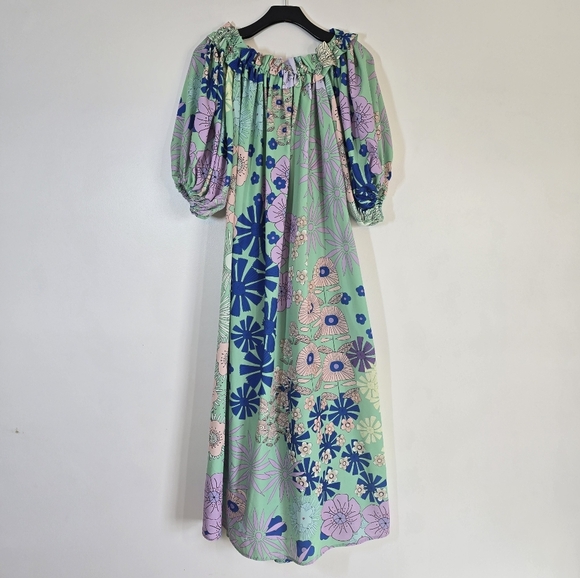 Anthropolgie Oopscool Off The Shoulder Printed Dress XS - Picture 7 of 10